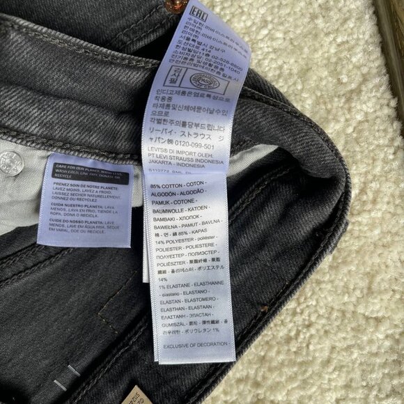 NWT Levi's Ribcage Straight Full Length High Rise Grey Wash Jeans Size 27/32 - Picture 13 of 14